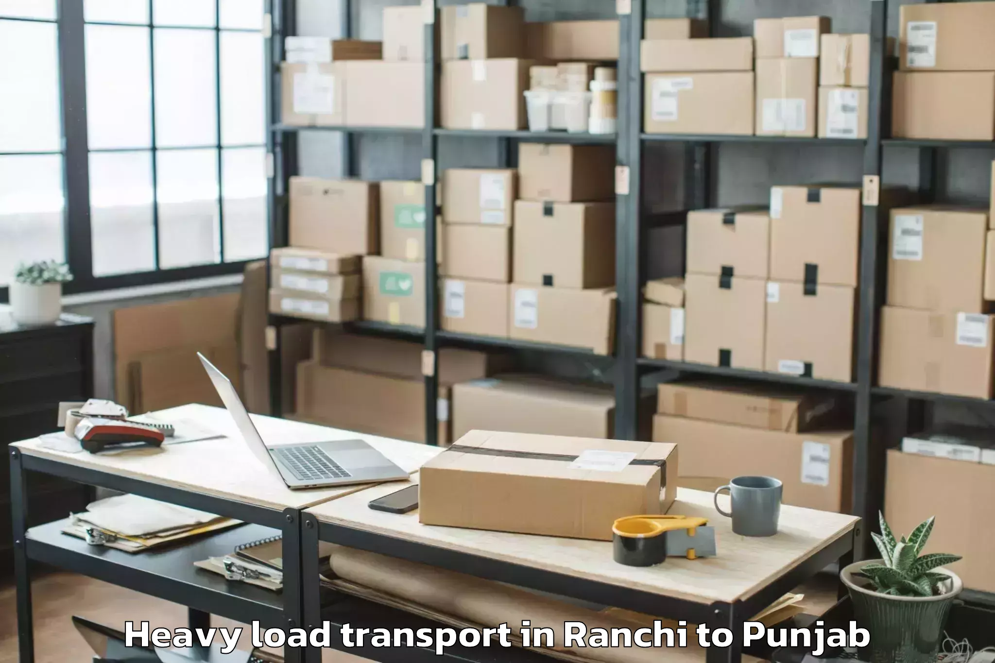 Reliable Ranchi to Rampura Heavy Load Transport